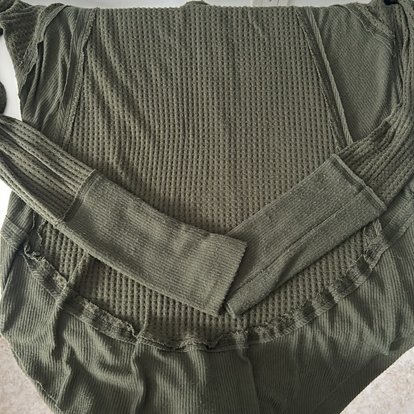 Free People Olive Green knit tunic - Picture 4 of 4